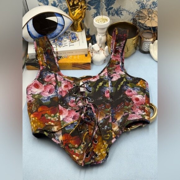 🆕 SELKIE 🧿 NWOT Genevieve Duchess Corset, Still Life Portrait - Sz L - Picture 14 of 16